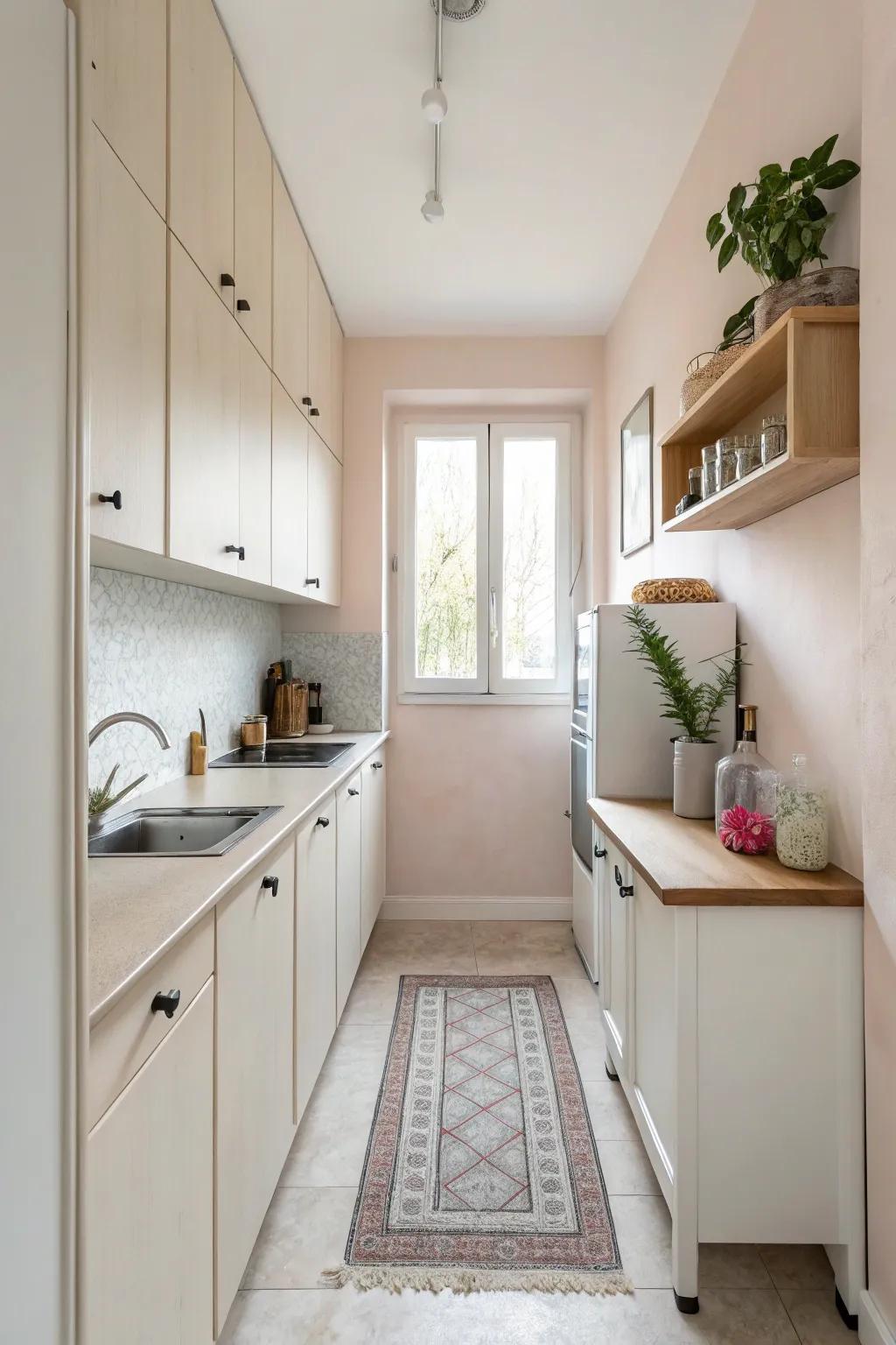 Bright shades can create an airy and open atmosphere in your kitchen.