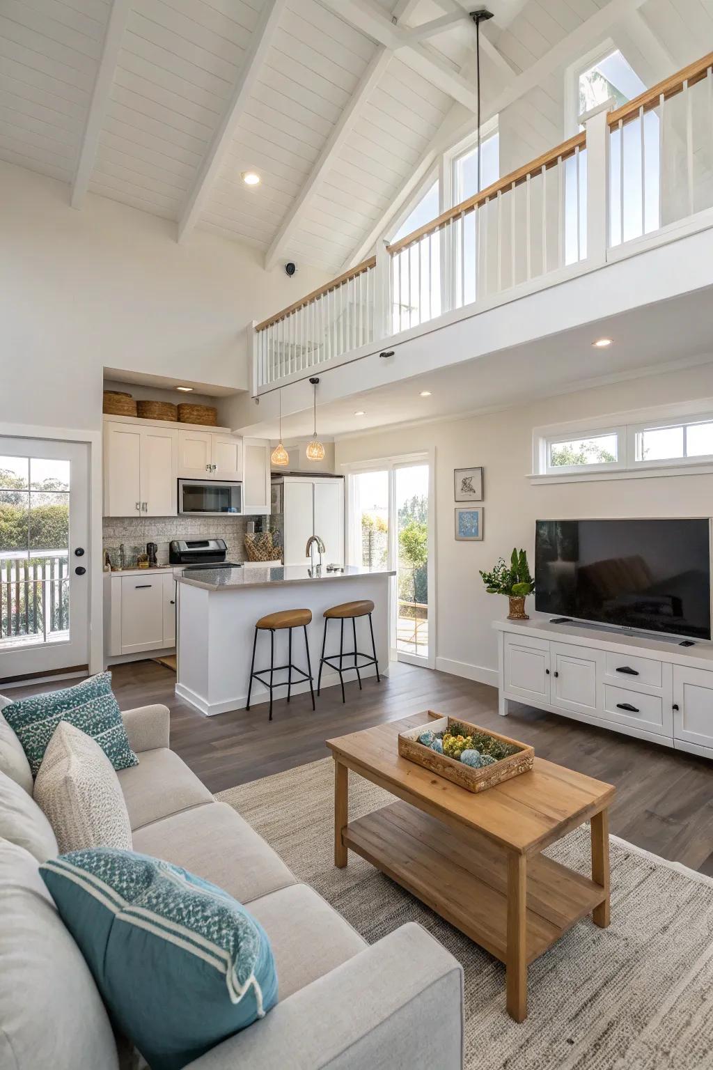 Even the tiniest houses can feel vast with an open layout.