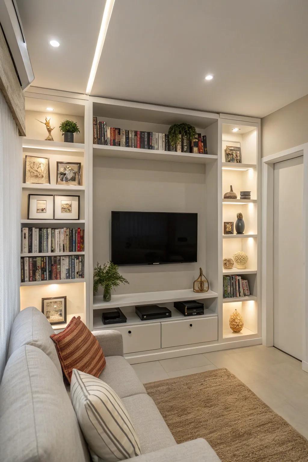 Elevating your TV optimizes vertical space, ensuring your living area remains uncluttered and spacious.