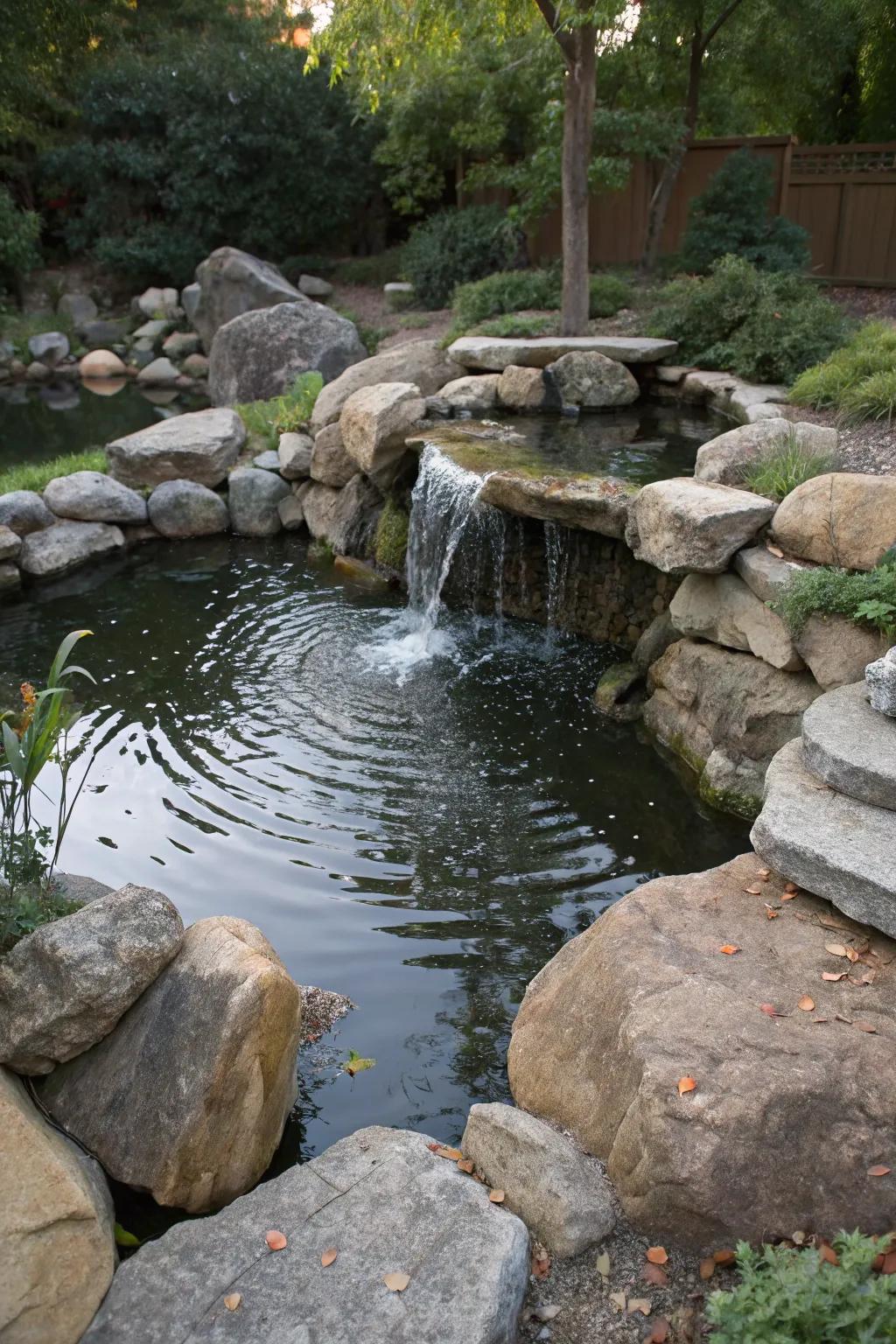 A natural rock retreat brings the feel of the wilderness right to your doorstep.