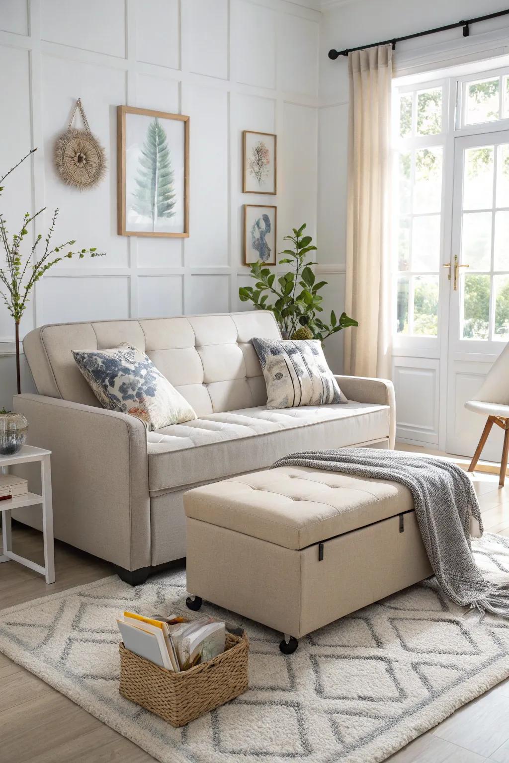 Multi-functional furniture can make a big difference in smaller homes.