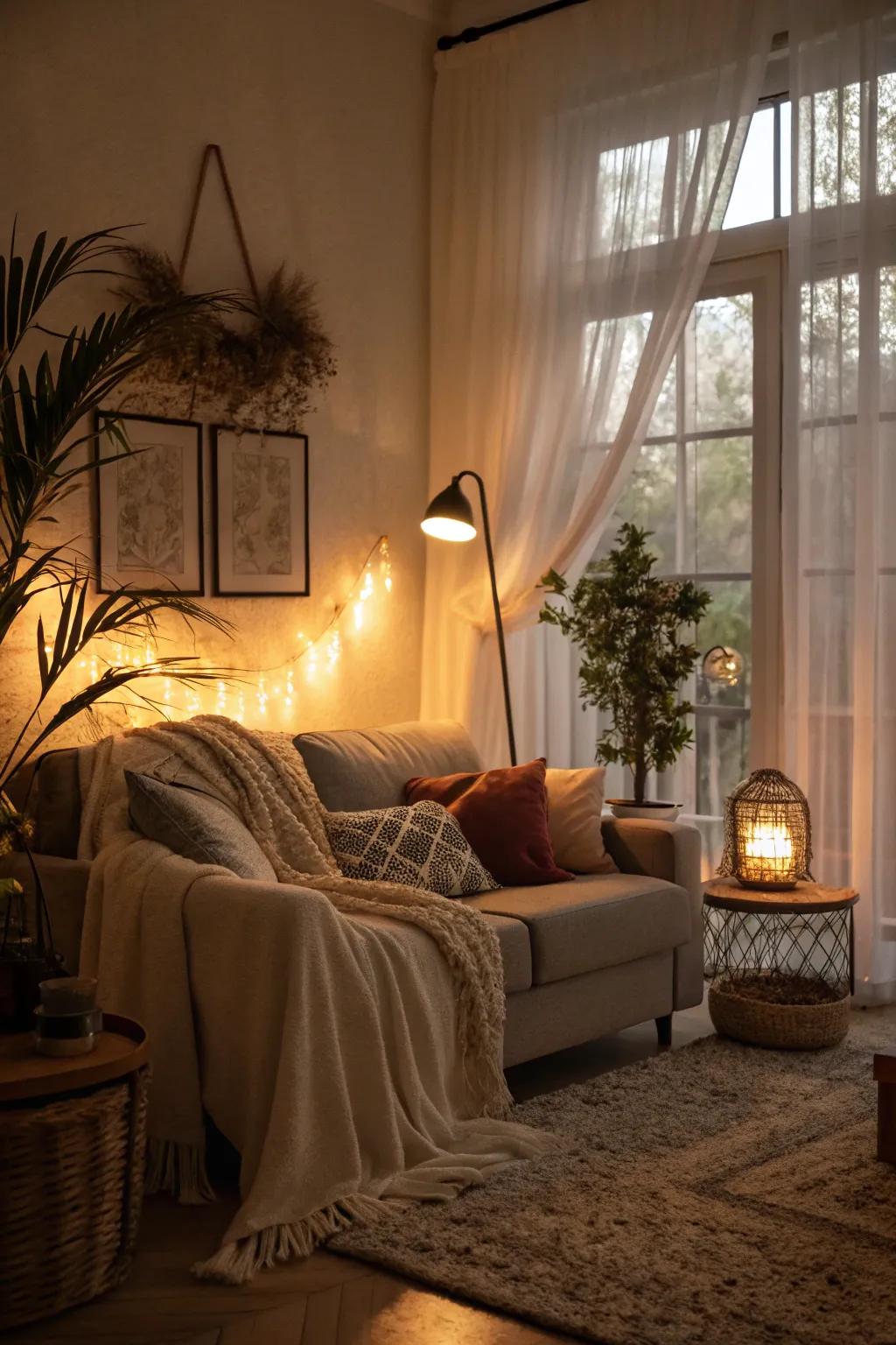 Design the ideal atmosphere in your living area with smart lighting that adjusts to suit your preferences.