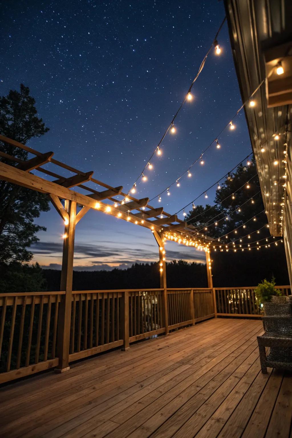 Any deck is made more magically radiant by solar fairy lights.