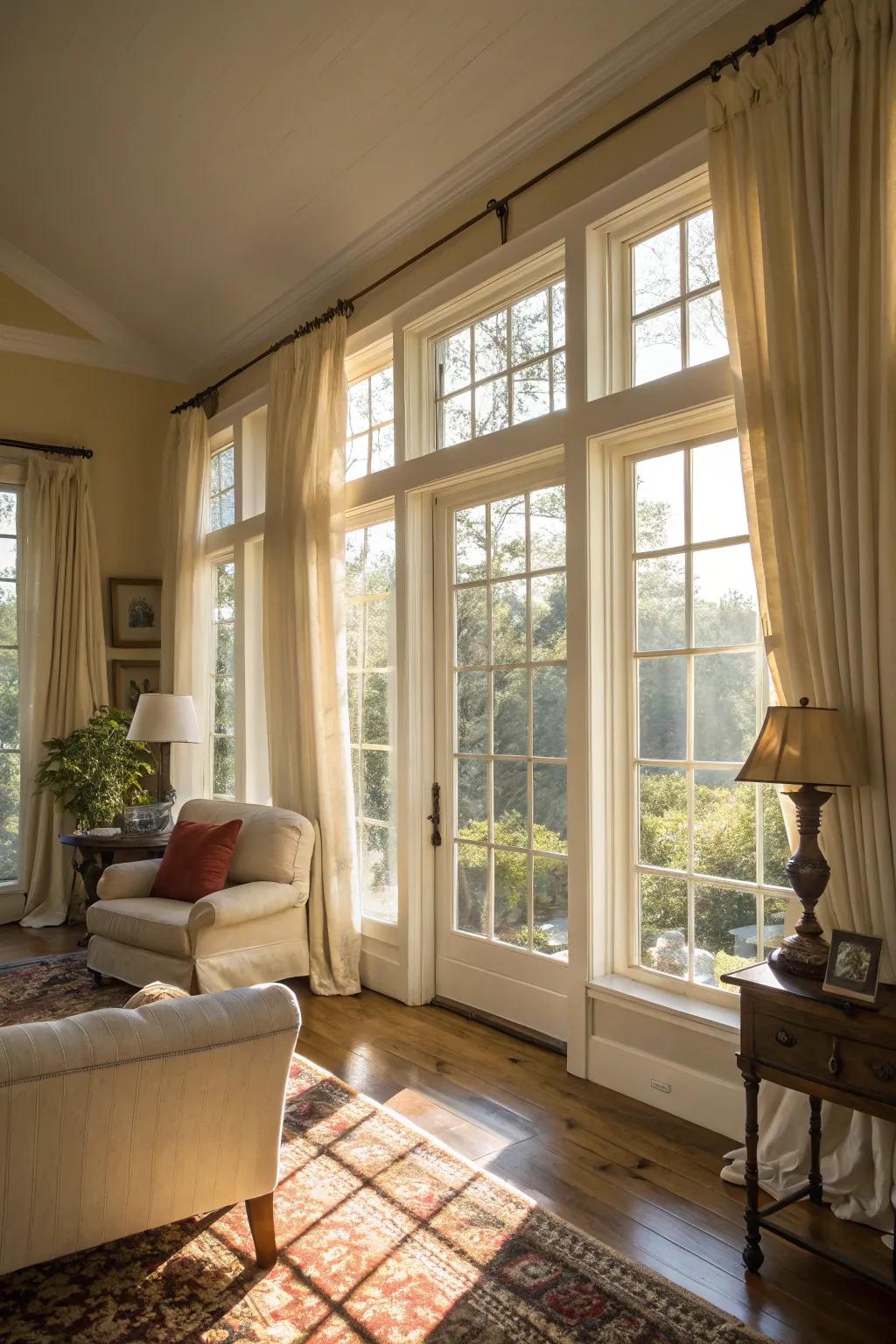 A radiant Southern parlor bathed in sunlight.