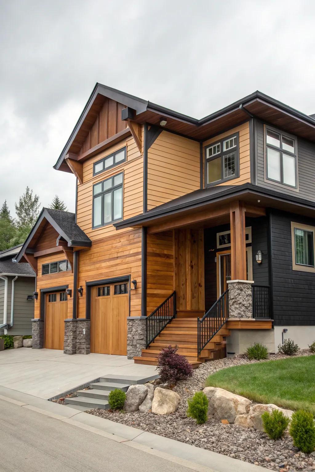 Employ layers of color and texture to draw attention to the architecture.