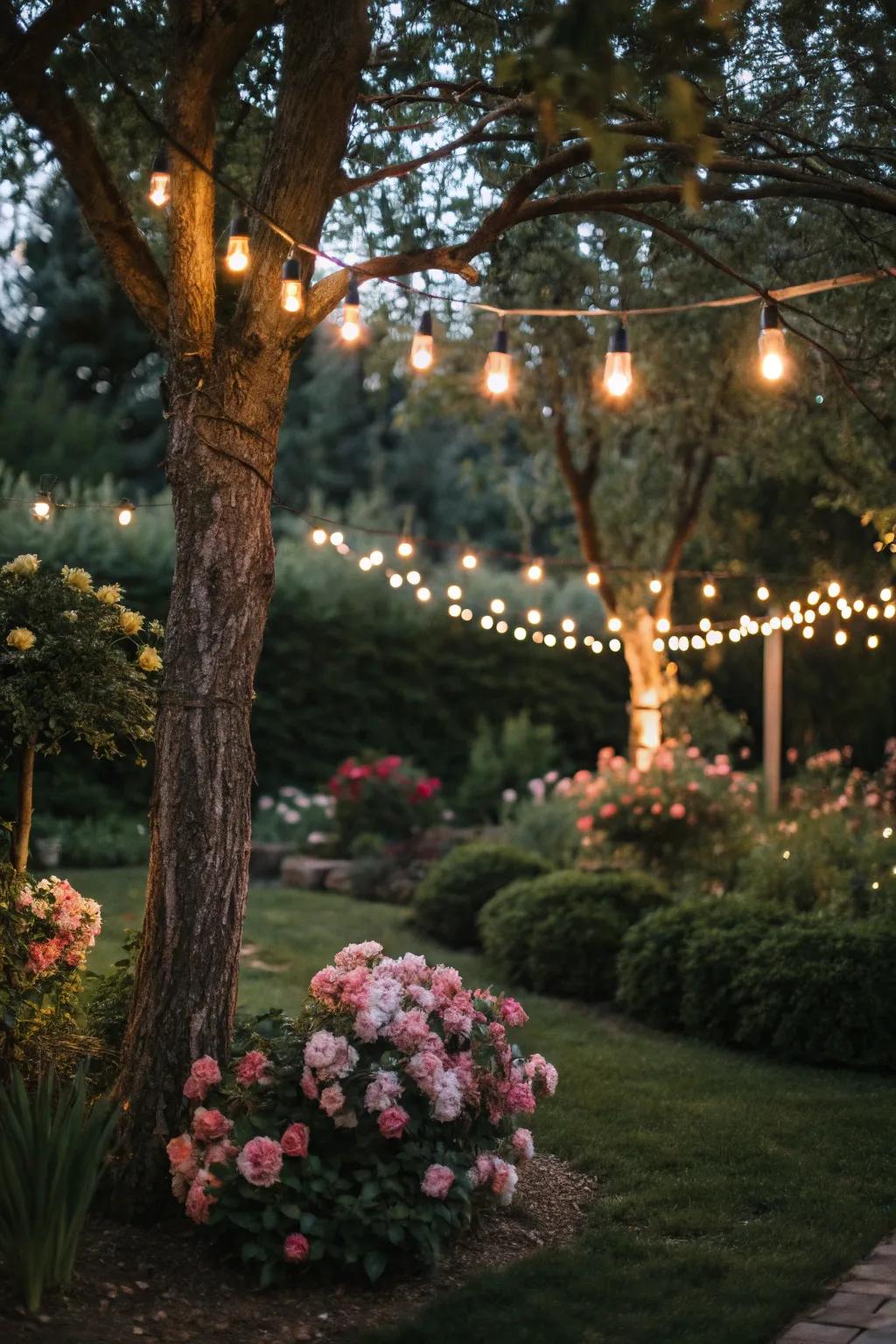 Convert your garden into a luminous dreamscape with shimmering fairy lights.