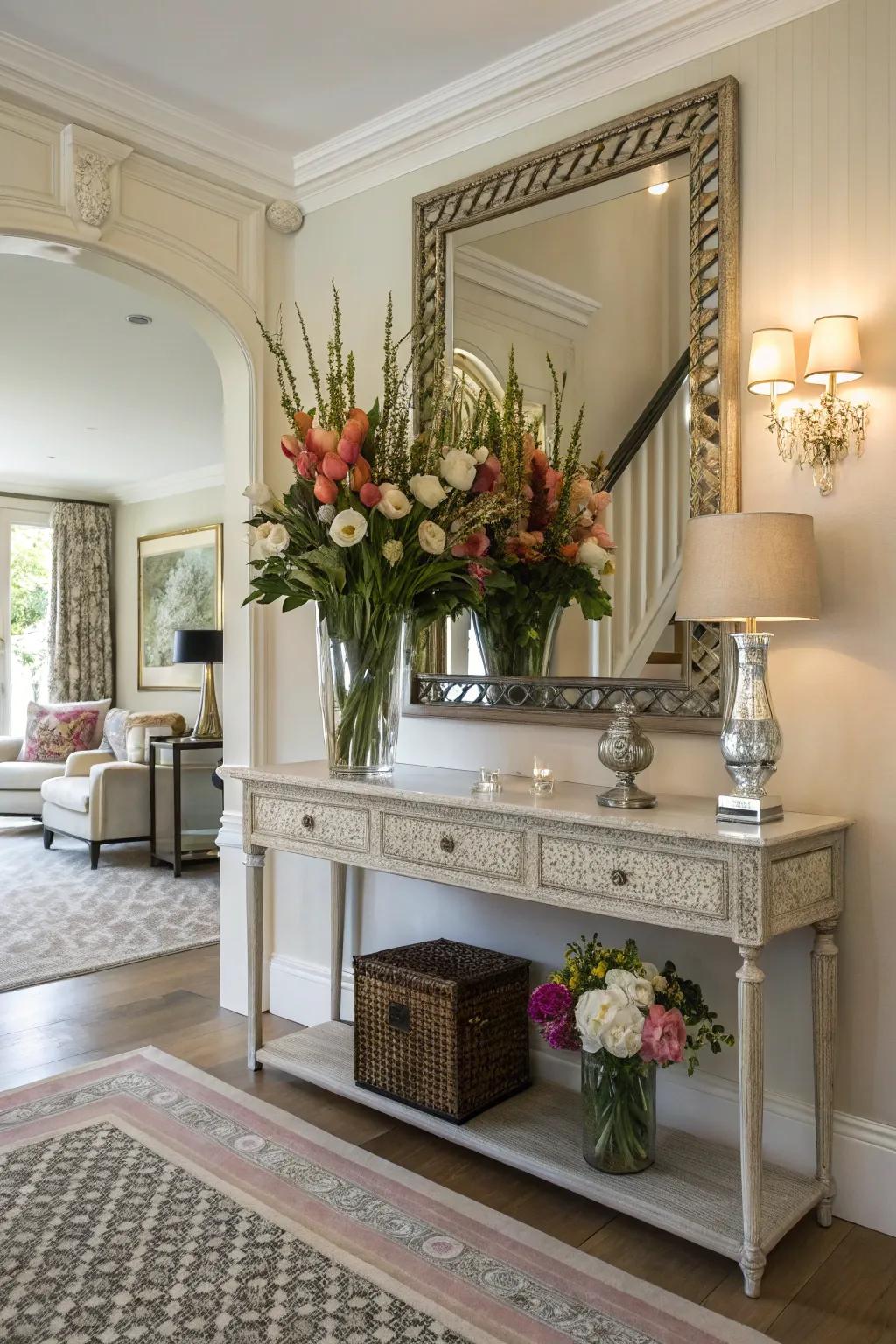 An inviting foyer establishes the mood for the entire dwelling.
