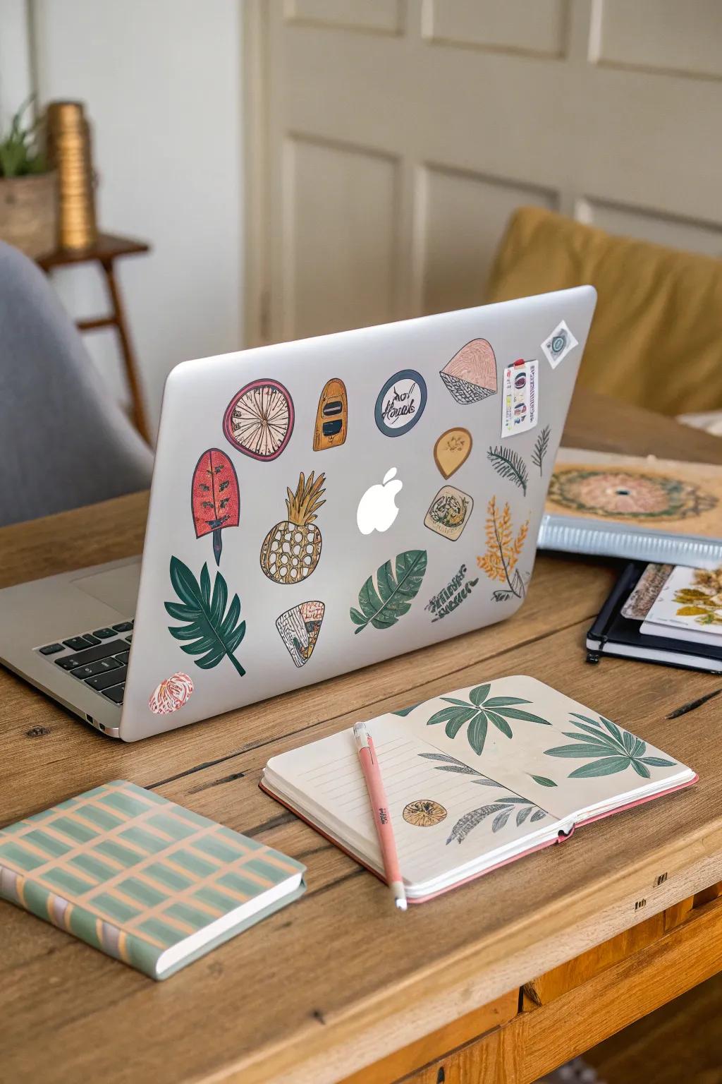 Showcase your unique flair by adorning your laptop with stickers that speak volumes.