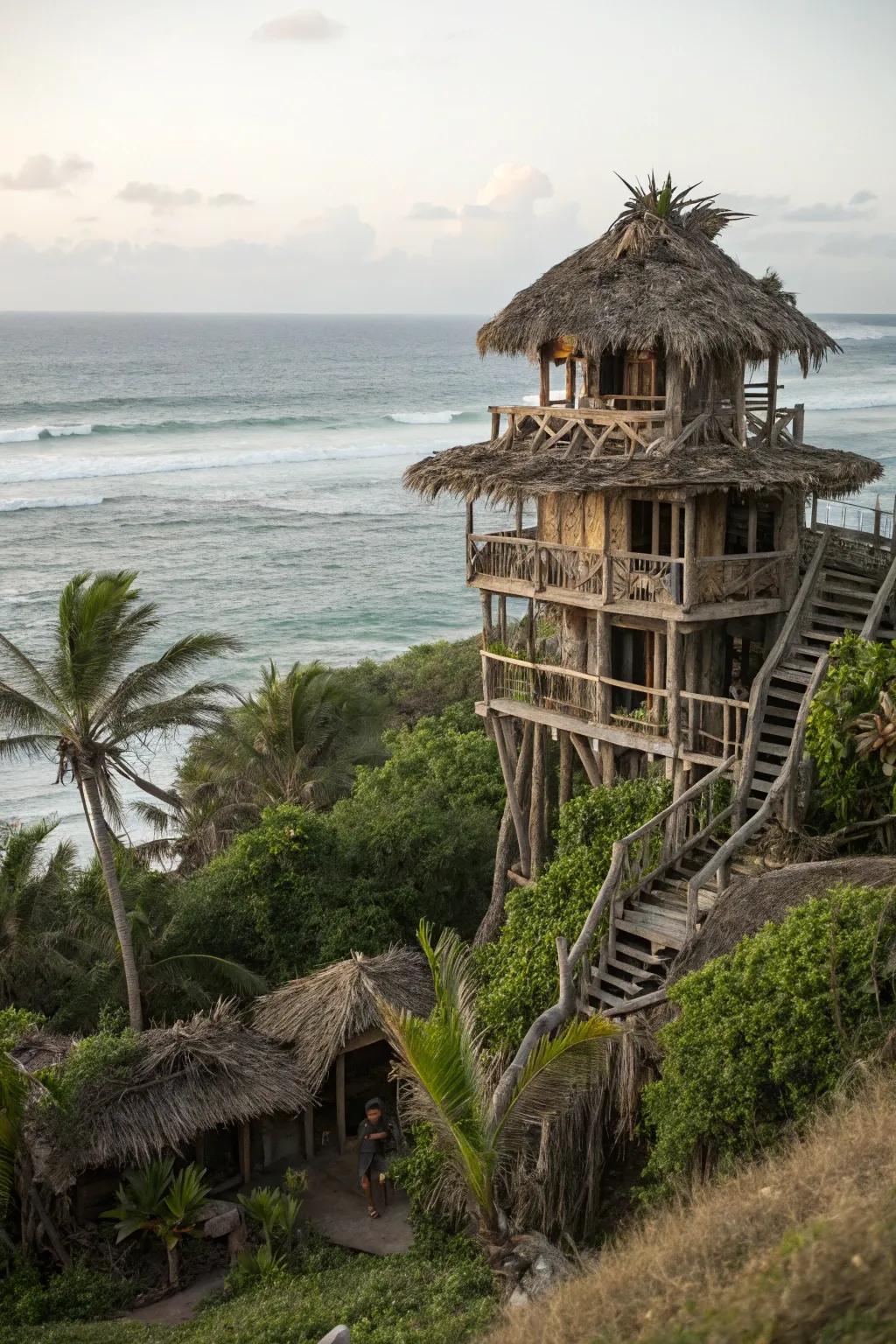 Multi-story home capturing breathtaking ocean views.