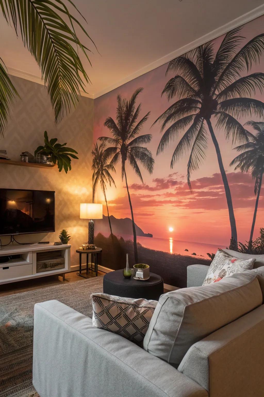 Immerse yourself in beach feelings with tropical wallpaper.