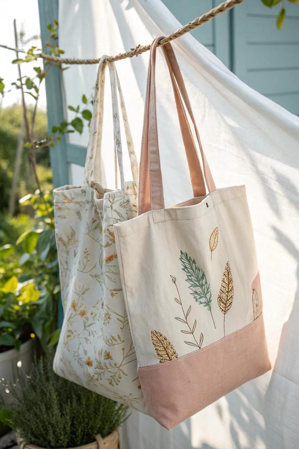 Versatile elegance: Discover the charm of reversible tote bags, perfect for any occasion.