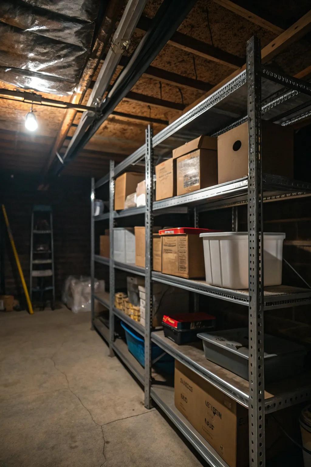 Durable shelving units unlock the full potential of your under-house storage.
