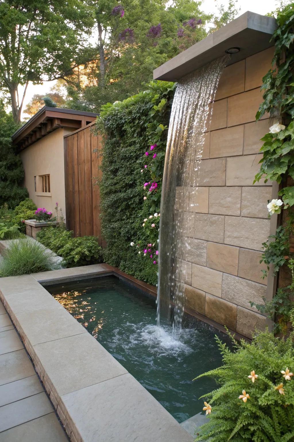 Upright waterfall sanctuaries bring a sense of refinement and peace.