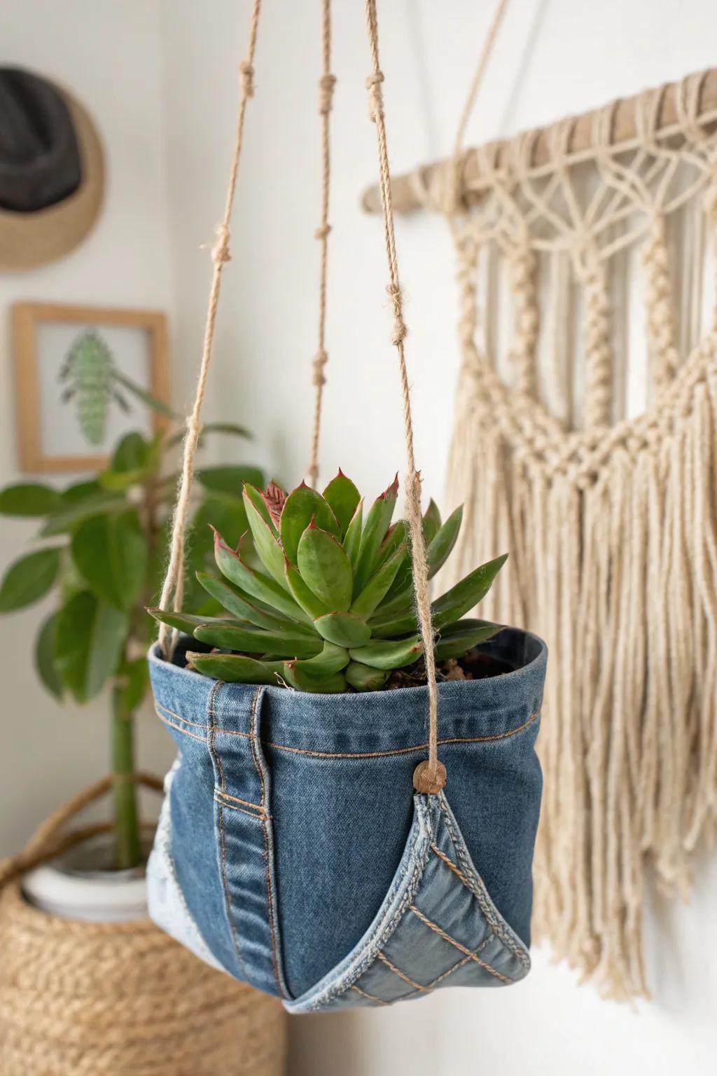 Give your old jeans a new purpose with this adorable denim green pocket&mdash;where sustainability becomes fashion!