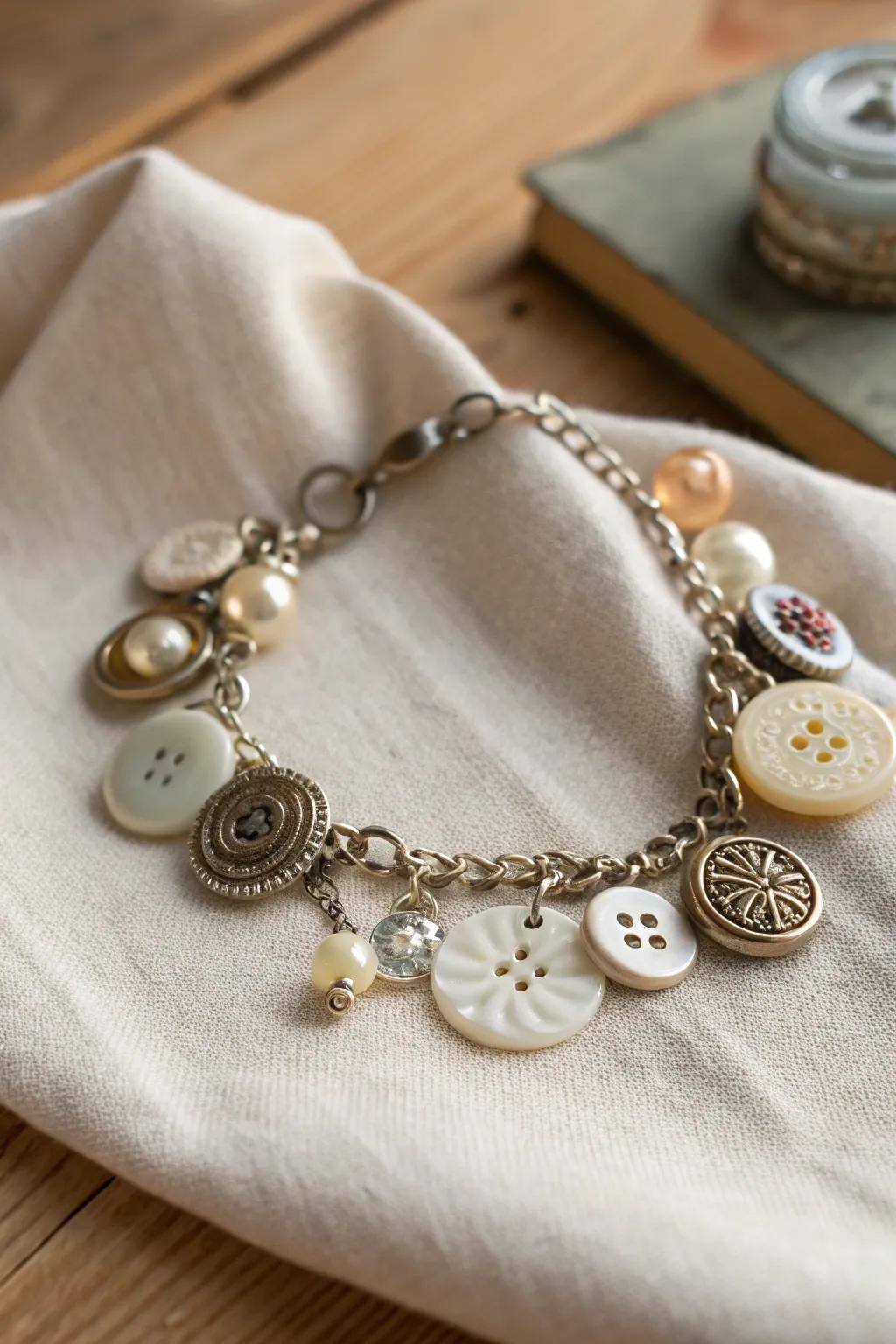 Watch as vintage buttons morph into story-rich bracelets. #Repurpose #VintageLove