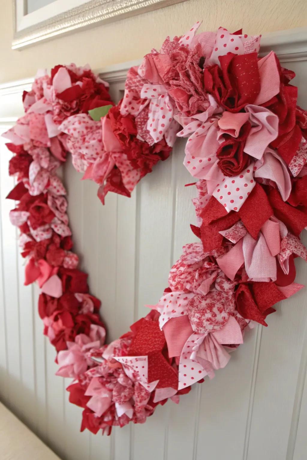 Handmade with Affection: A Heart Wreath Merging Simplicity with Joyful Flair.