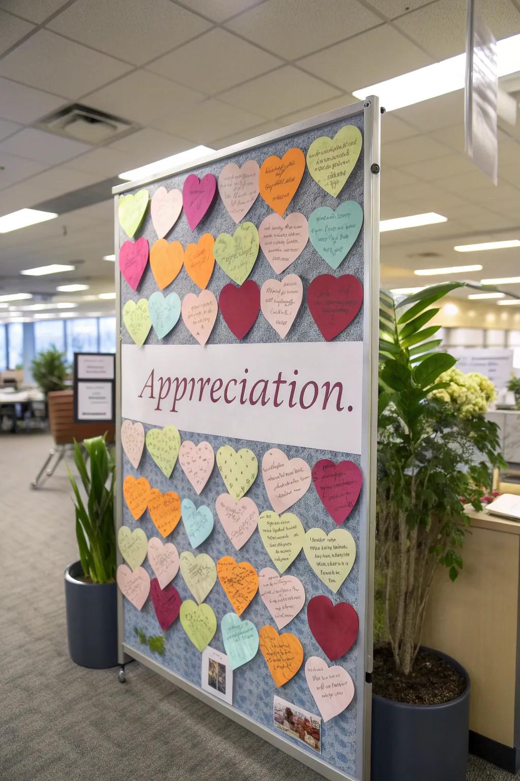 Sincere messages adorning a lively message board.