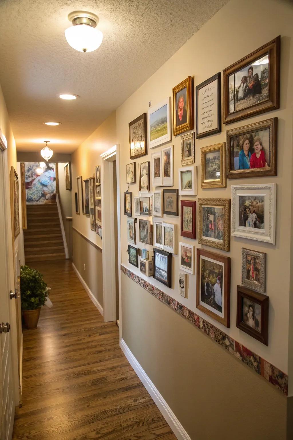 A family photo display that fills your heart with personal memories.