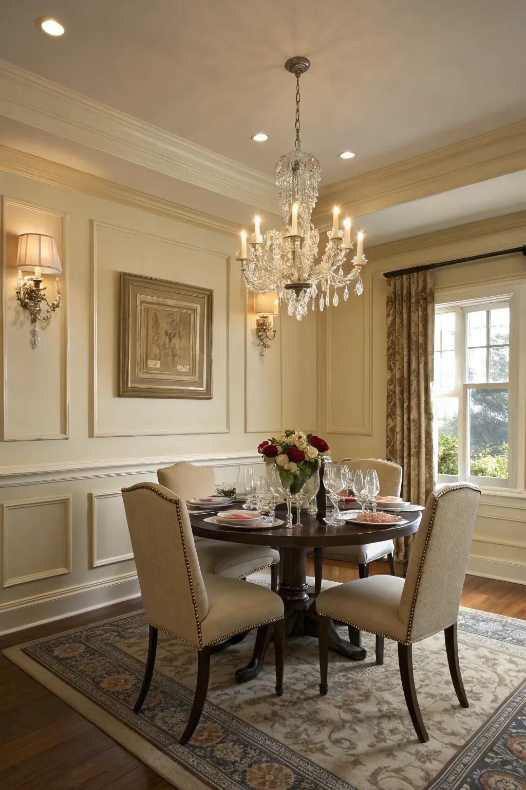 Elevate your dining room with classic wainscoting.