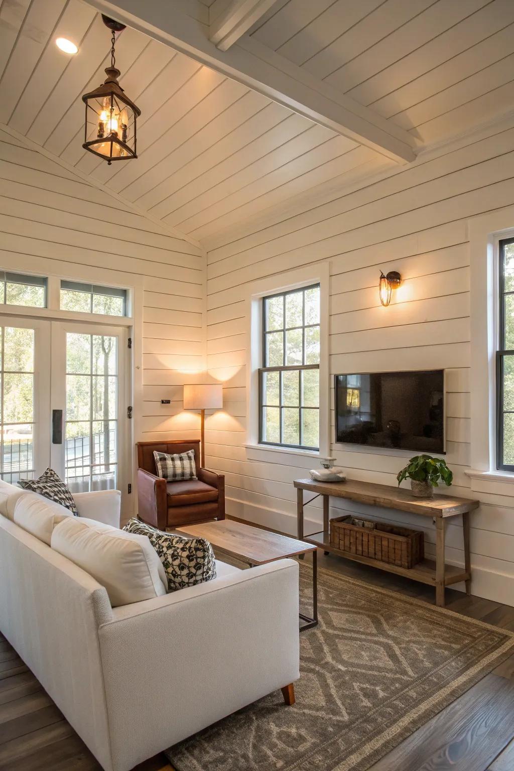 Wrap your space in the inviting embrace of classic shiplap.