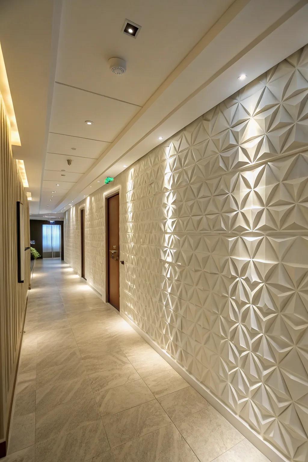 Three-dimensional facade panels add dimension and visual interest to any entryway.