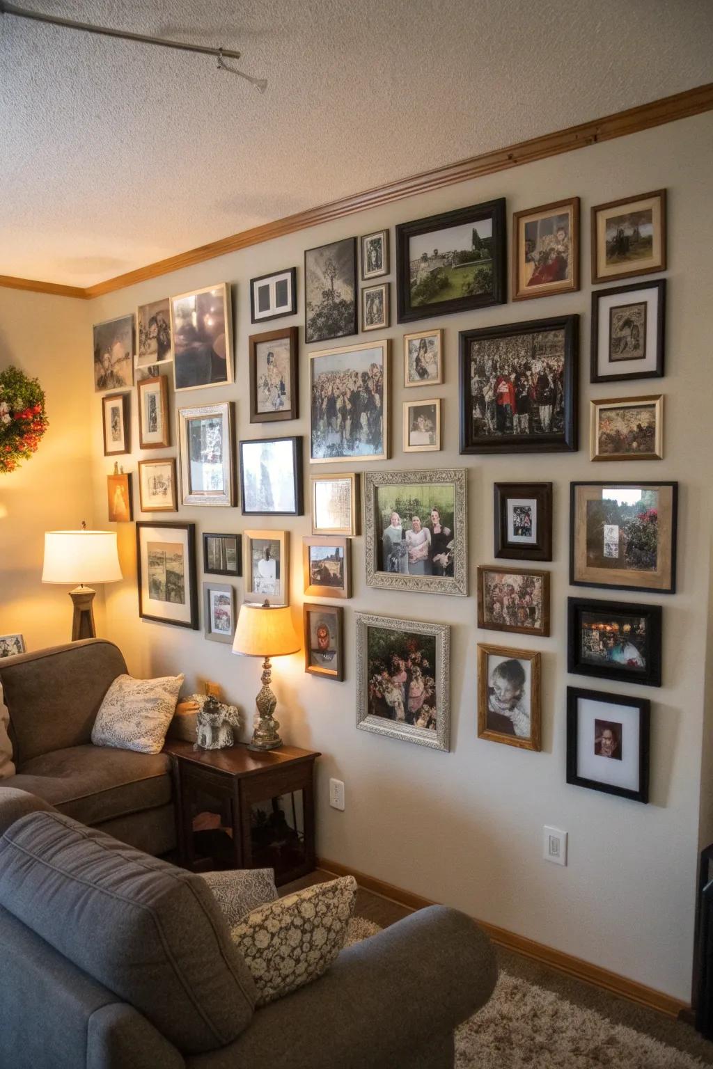 A memorable display capturing a decade of shared moments.