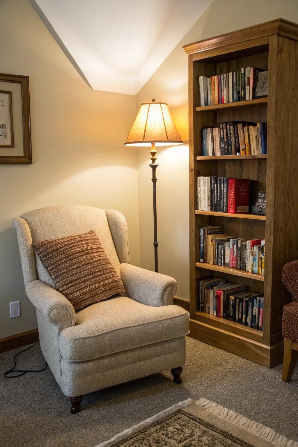 A stylish reading hideaway ideal for cuddling up with an excellent novel.