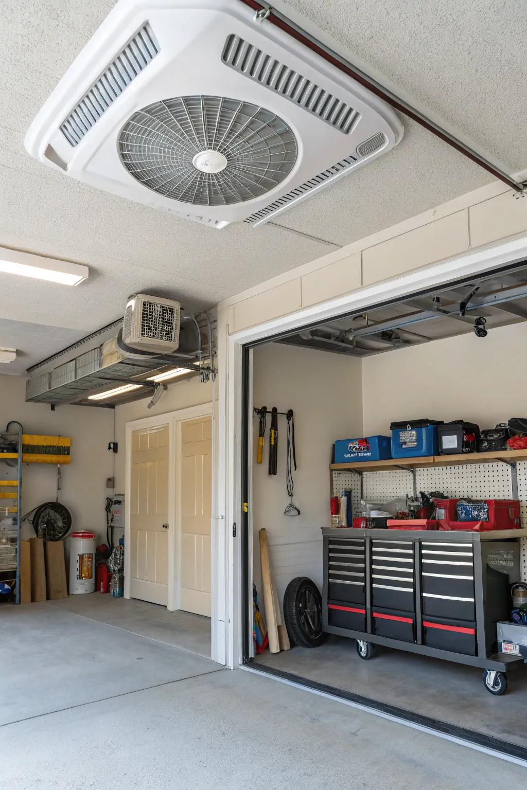 Proper airflow ensures your garage is comfortable and safe.