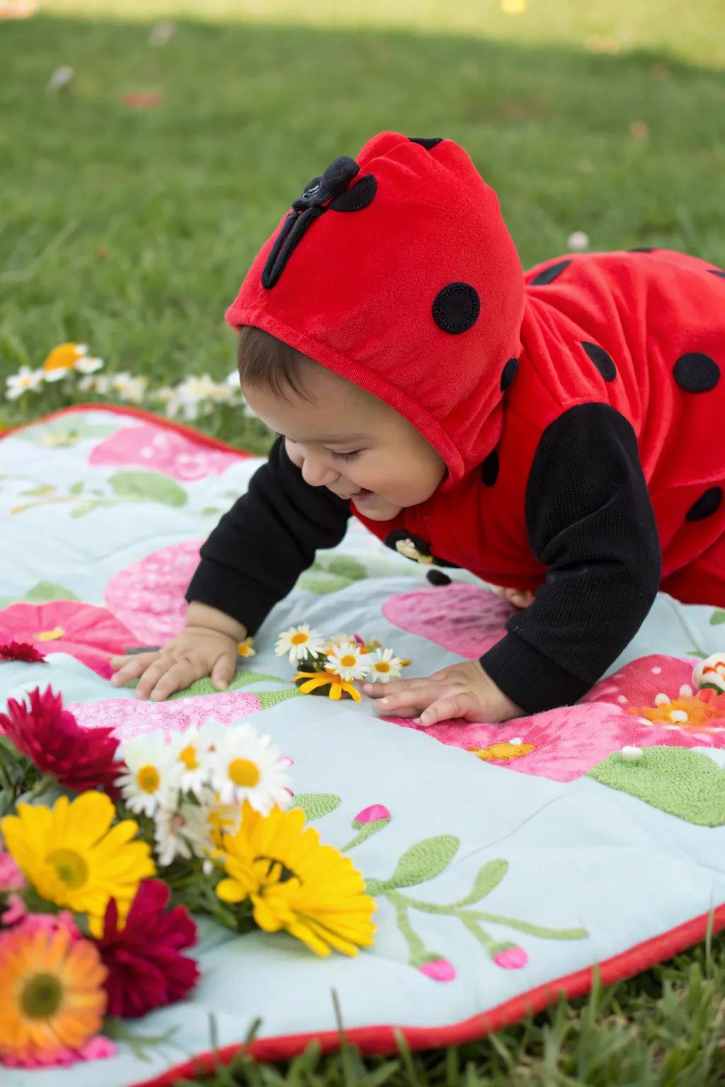 A spot-on ladybug costume, perfect for adding a touch of charm to Halloween.