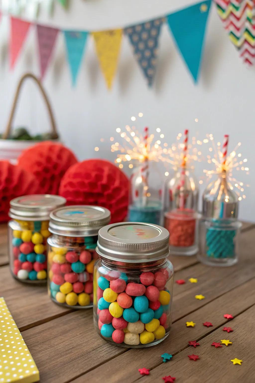 Homemade firework crackers for a nostalgic touch