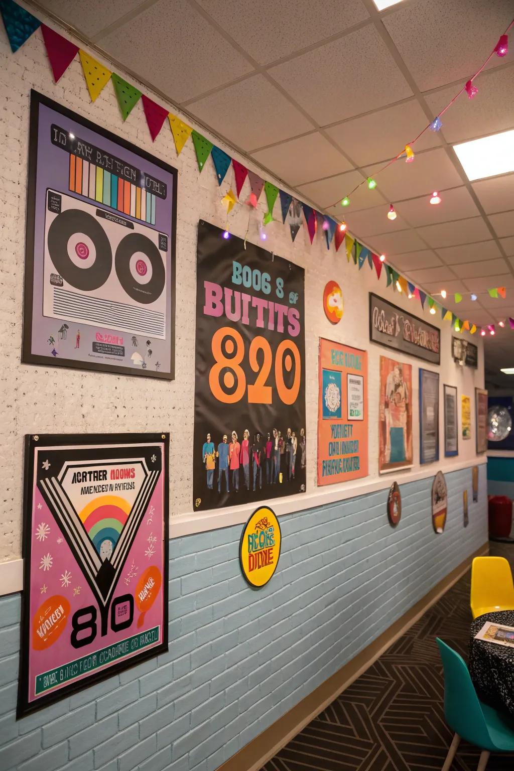 Retro posters and signs bring iconic 80s flair to your decor.