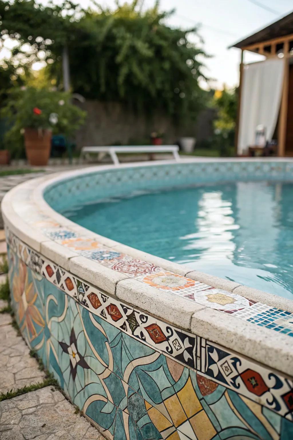 Tiles enhance your pool area with color and feel.
