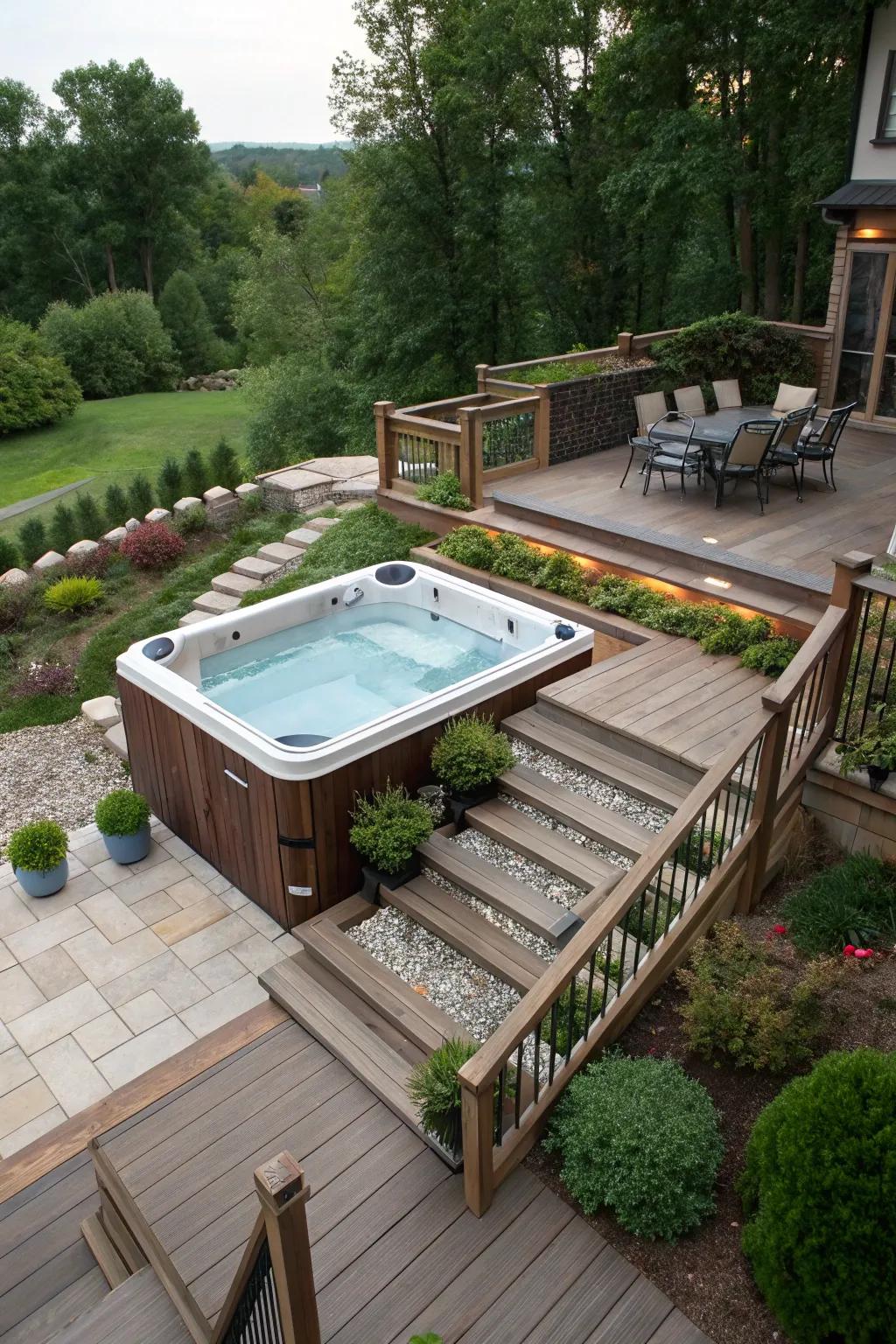 Multi-level landscapes bring depth and intrigue.