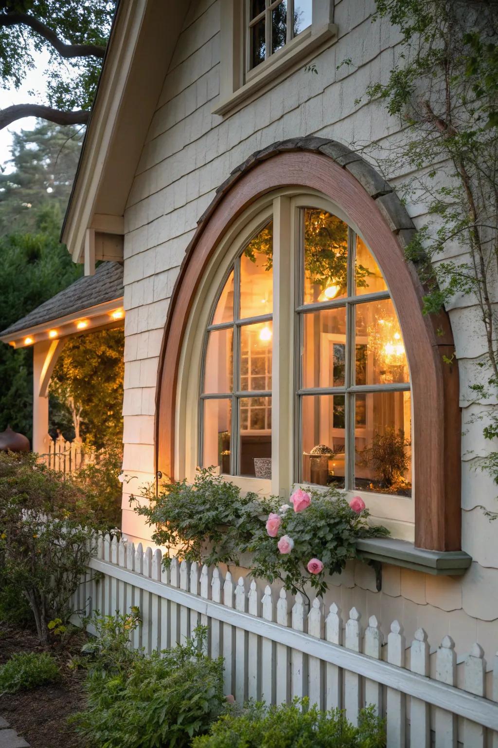Curved edges craft a soft, welcoming look for any arch window.