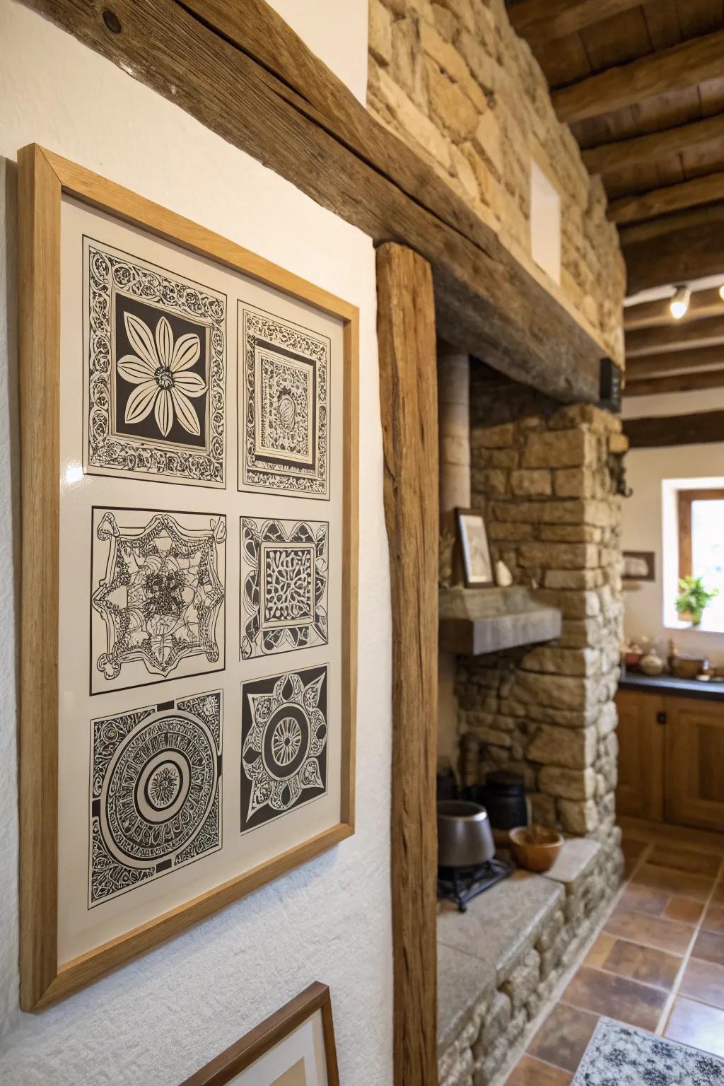 Linocut prints bring a handcrafted charm to your decor