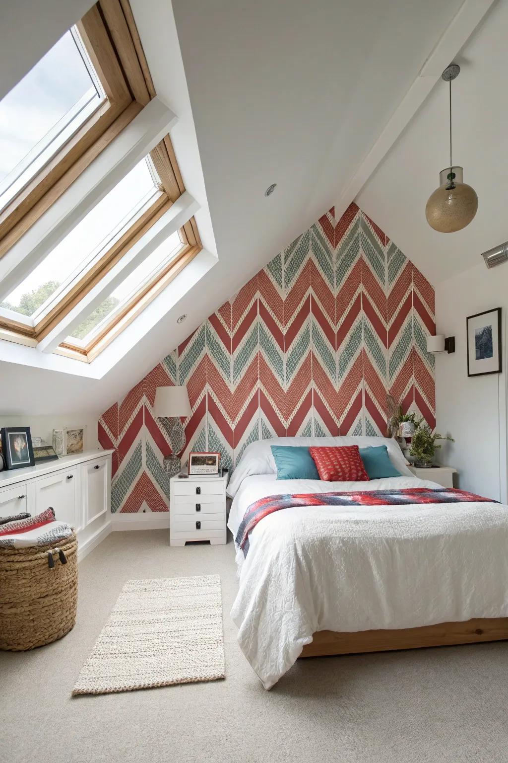 A feature wall adds a striking focal point to your room.