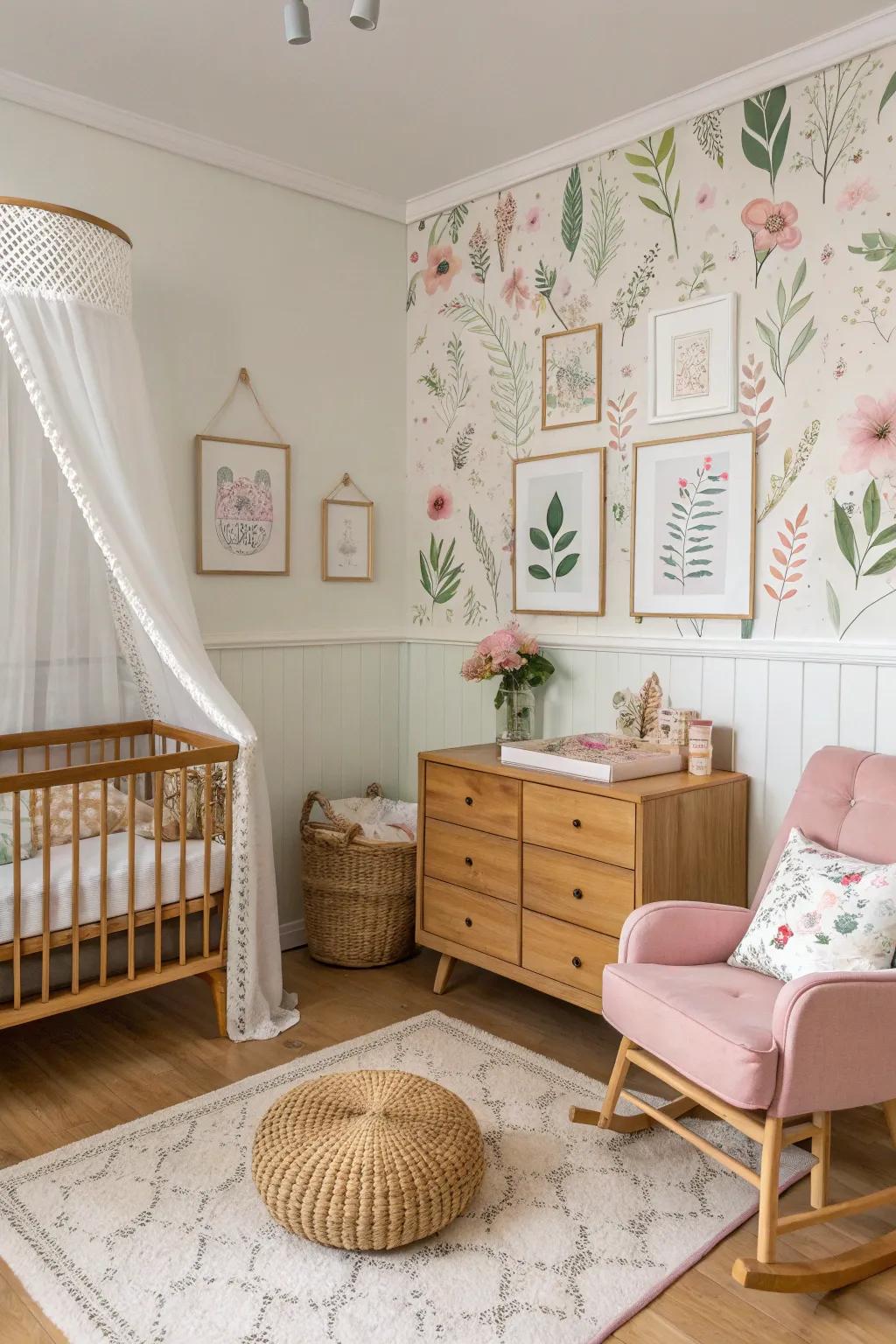 Nature-themed ambiance introduces a refreshing touch.