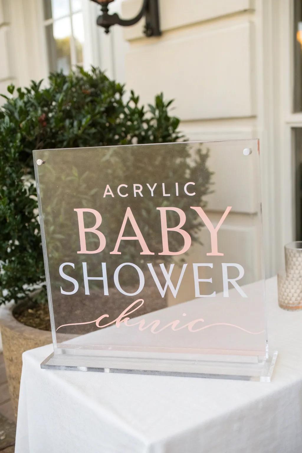Acrylic panels offer a sleek and modern aesthetic.