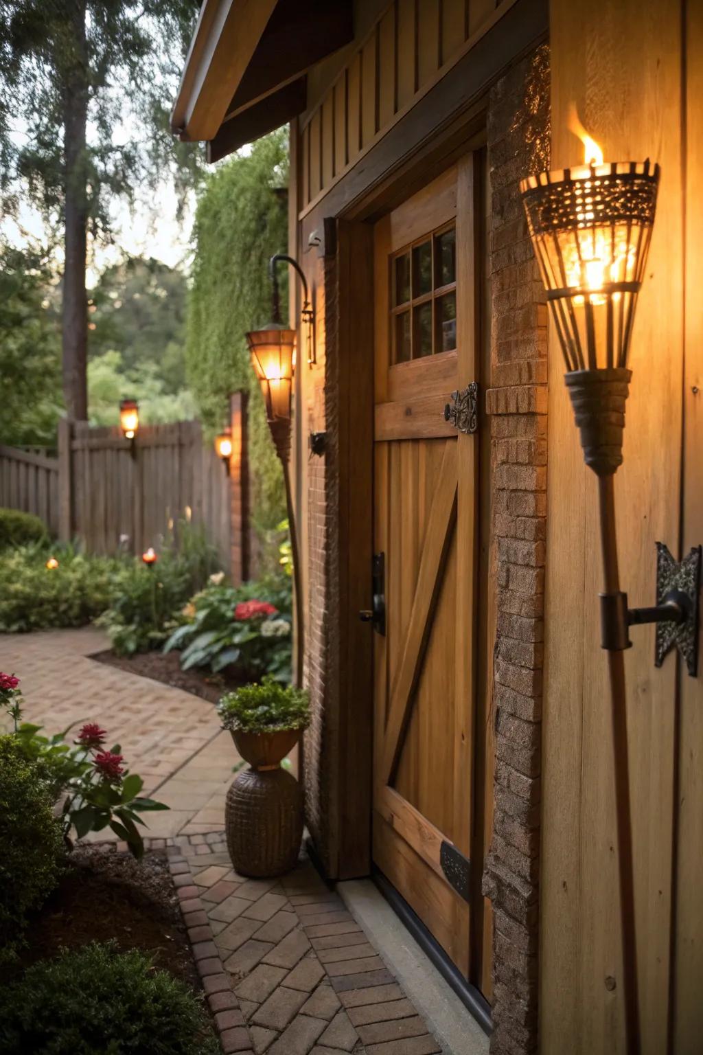 Natural blaze beams add a dramatic and exotic touch.