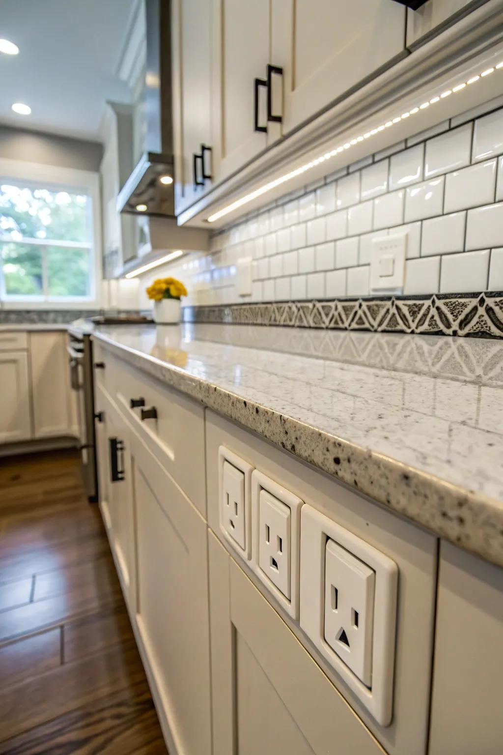 Unified finishes using integrated sockets.