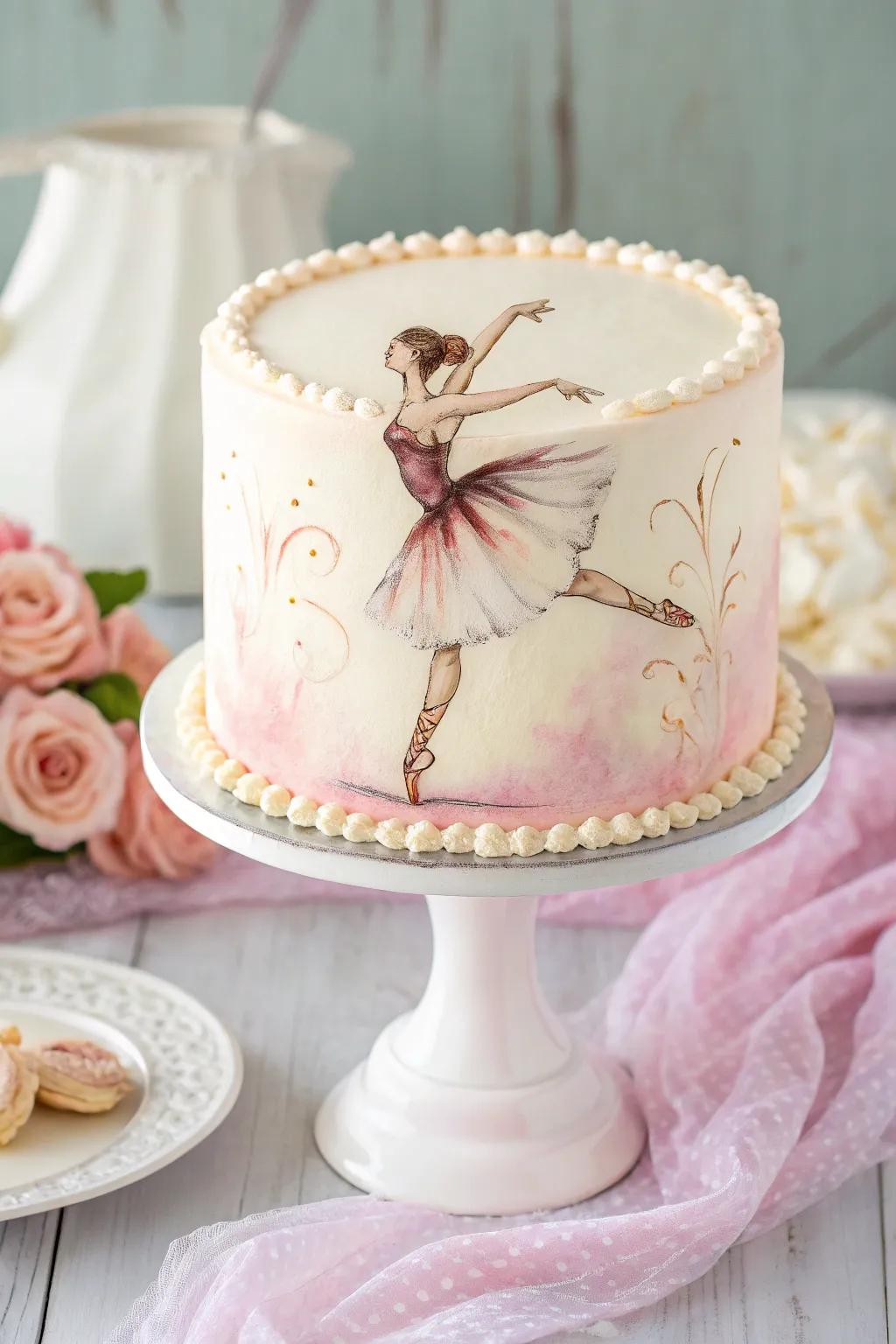 Hand-painted dancer art contributes a customized and artistic flair.