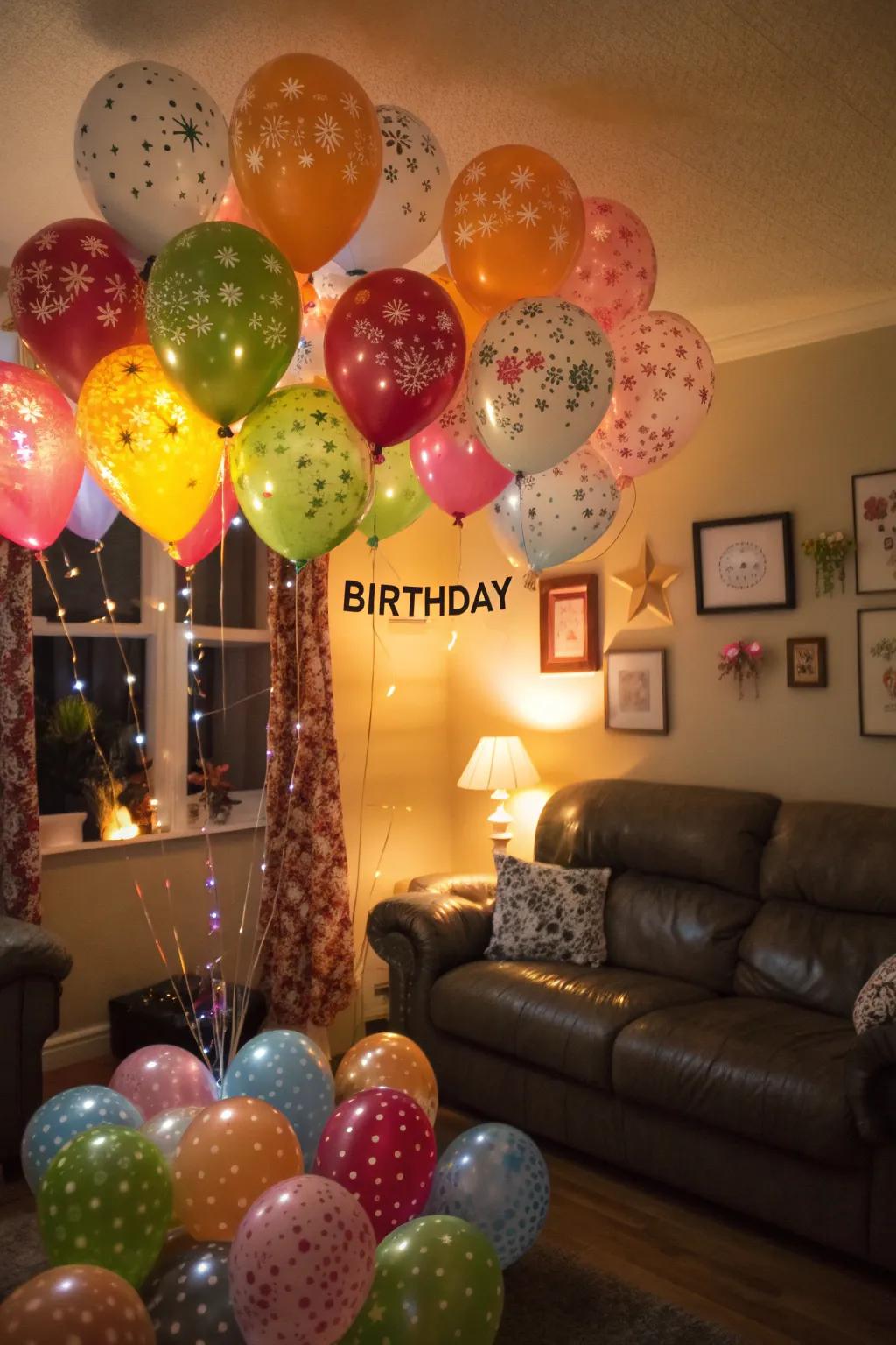 Custom message balloons adding a thoughtful and personal touch to any celebration