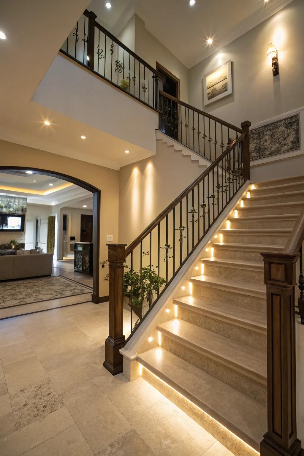 Elevated elegance with highlighted lights.