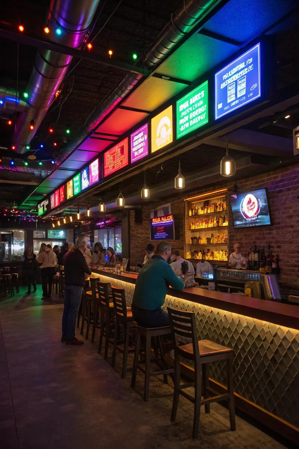 Colorful luminas bring a joyful flair.