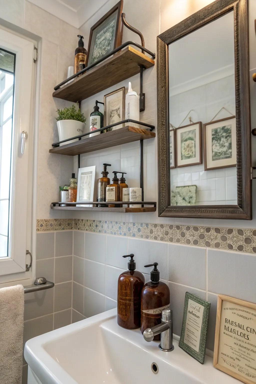 Timeless items introduce enduring charm to modern shelving.