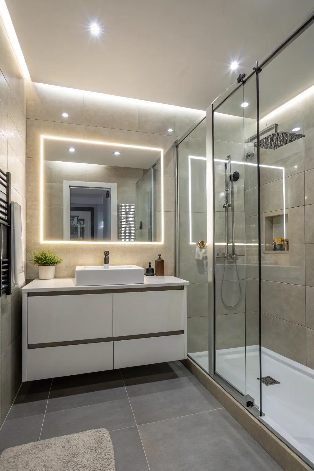 LED lights offer efficiency and bright illumination.