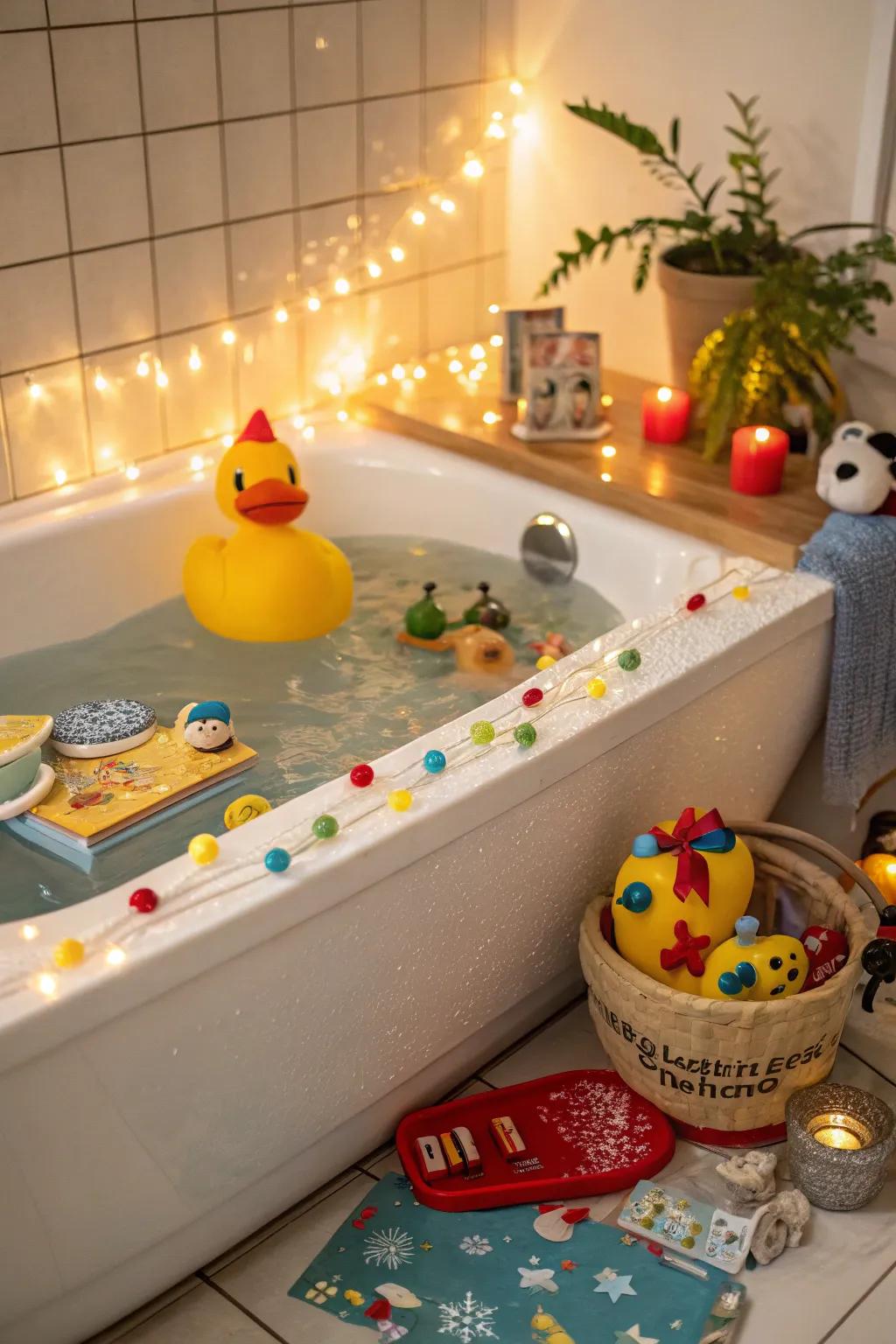 Transform bath time with an imaginative themed adventure.