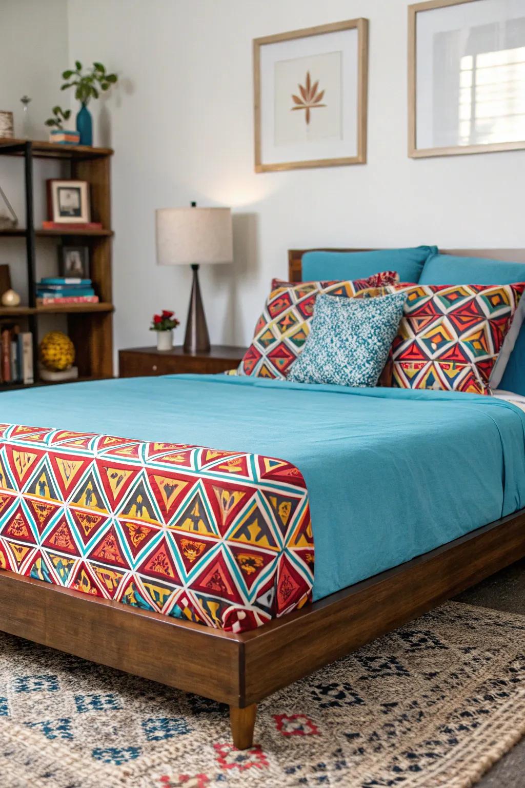 Bold patterns infuse energy and interest into your bedding.