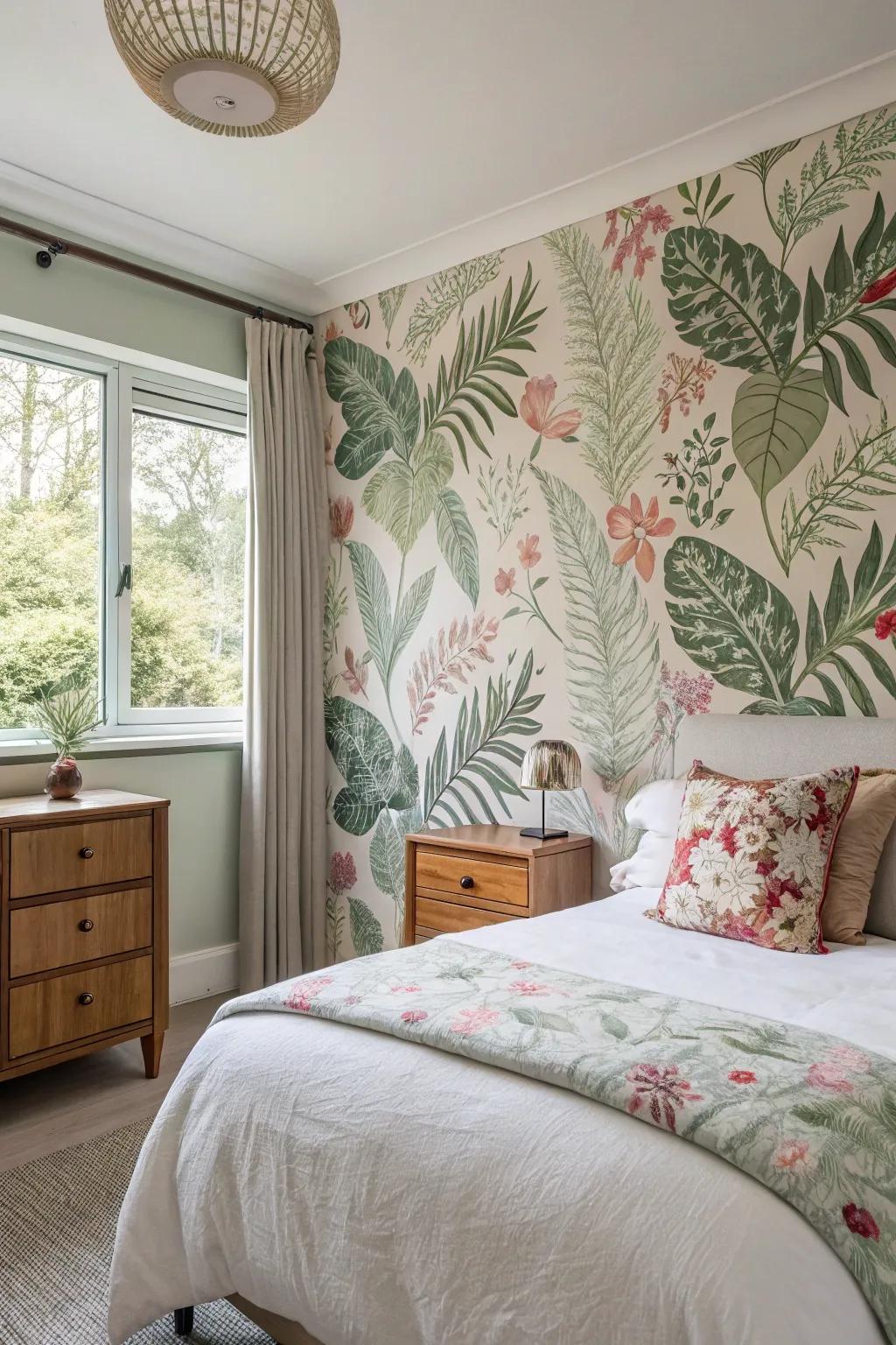 Floral themes bring an outdoor ambiance.