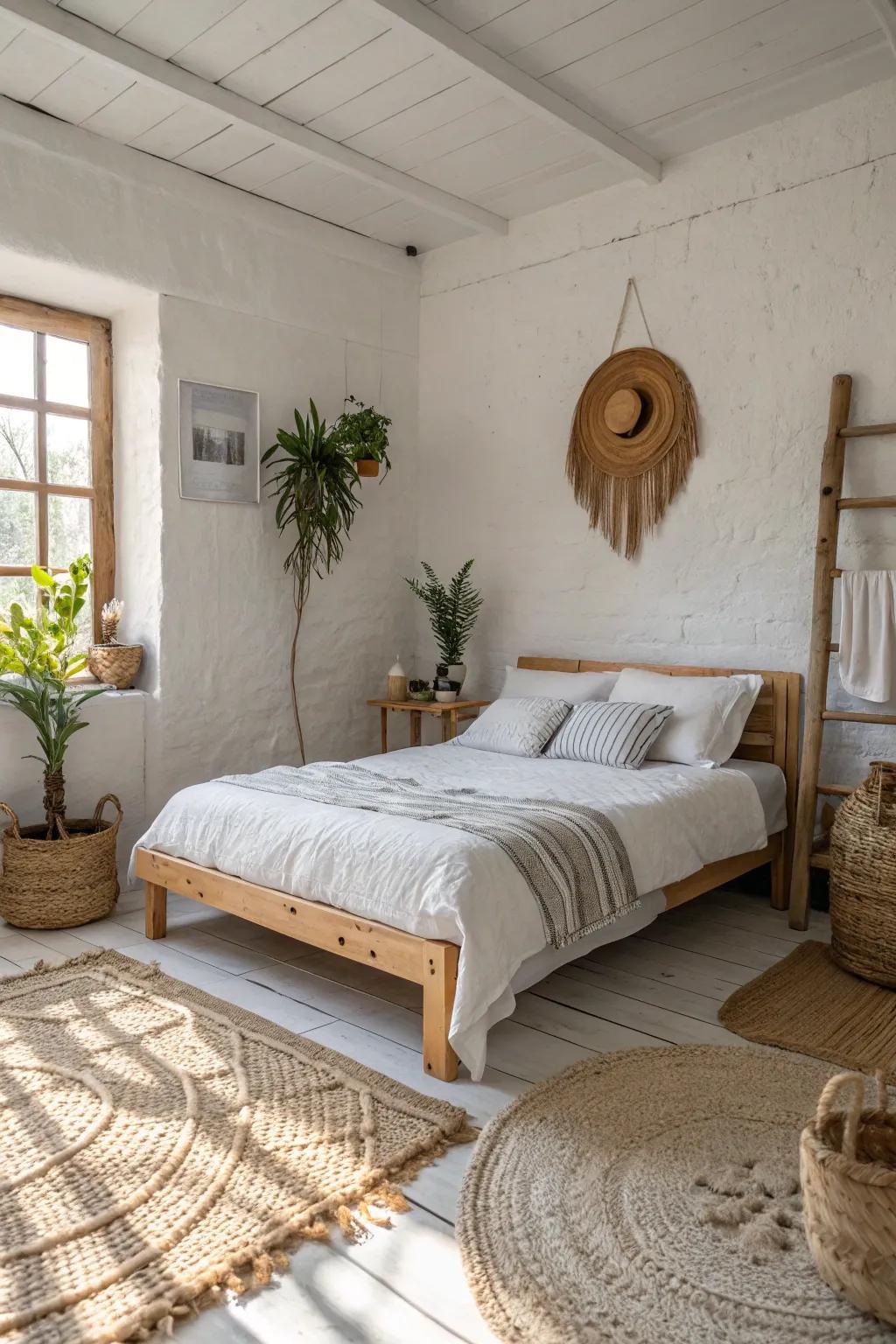 Pure whites offer a tidy and timeless backdrop for any bedroom.